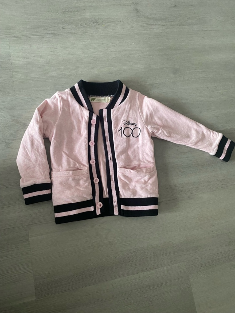 Disney 100 Pink & Black Girls' Bomber Jacket